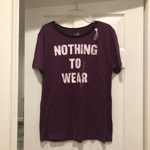 NWT made right purple nothing to wear tee top XL